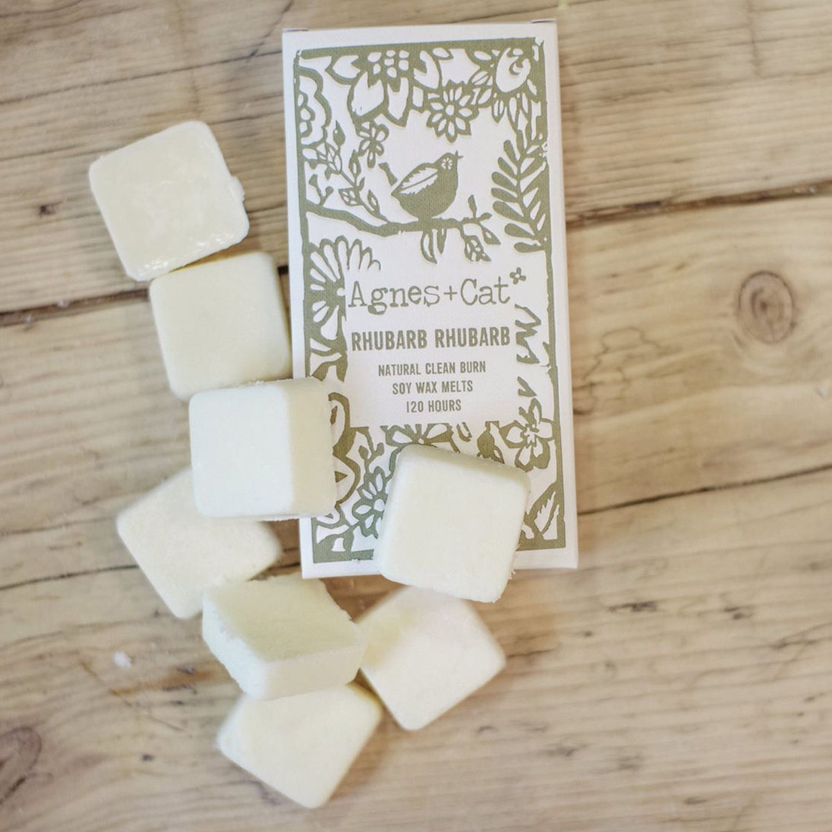 Agnes + Cat Box of 8 Soy Wax Melts - Rhubarb | CardsAmoreStore