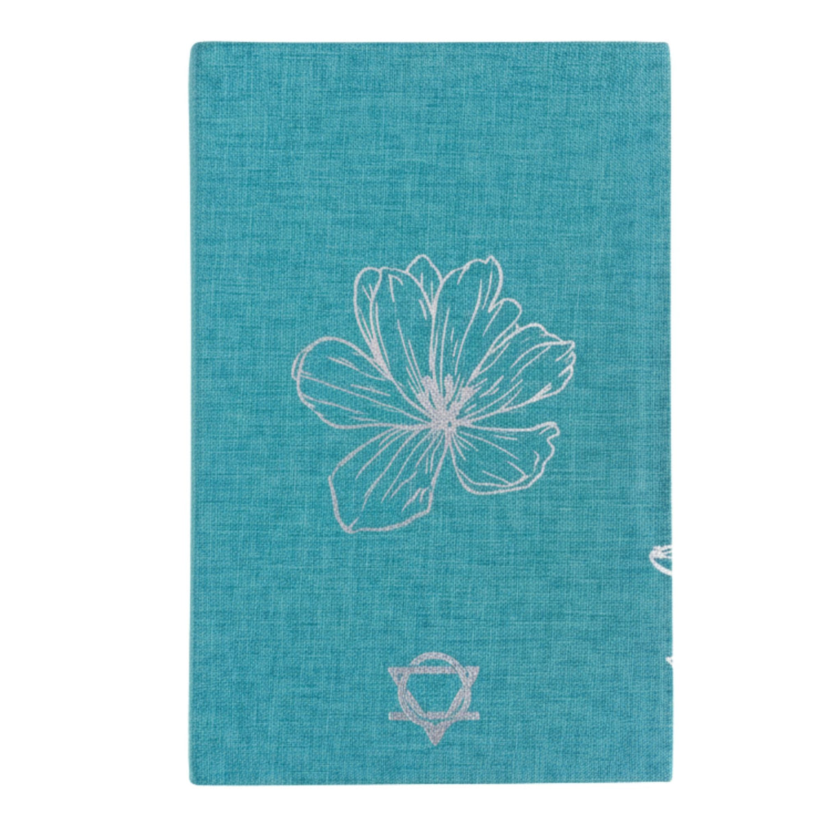 Blue gratitude journal with silver lining – 120‑page mindfulness writing notebook