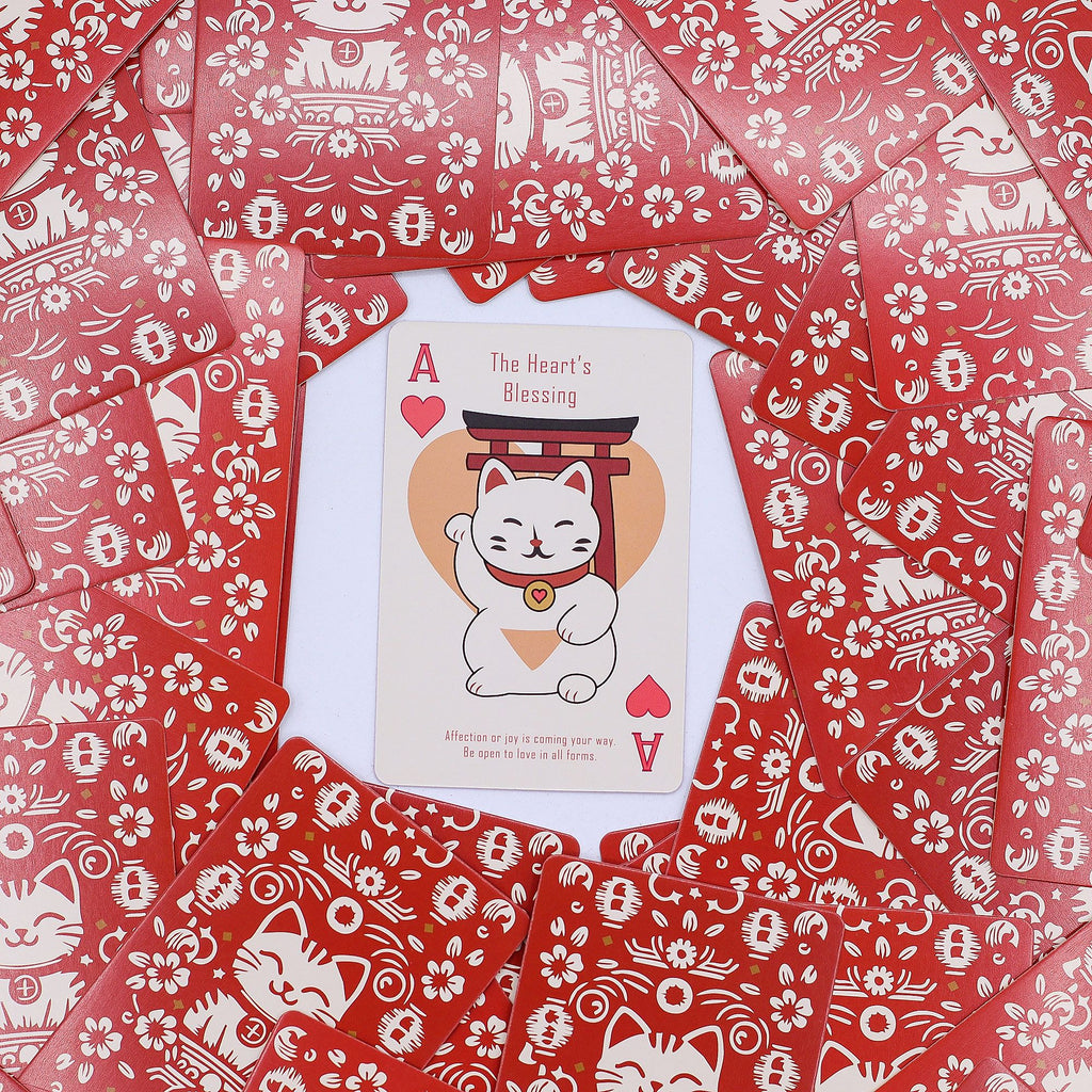 Fortune Cats Playing & Oracle Cards- Maneki Neko Deck | CardsAmoreStore