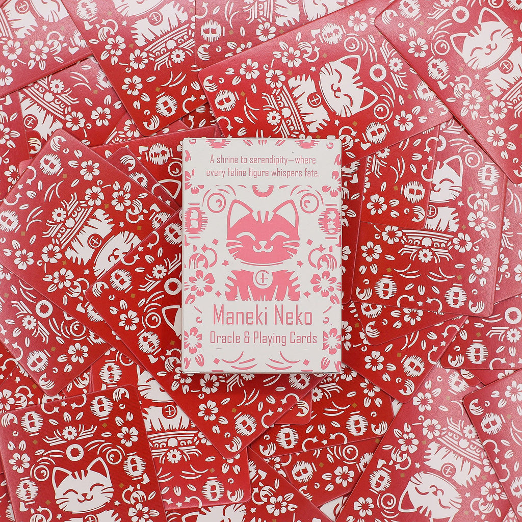 Fortune Cats Playing & Oracle Cards- Maneki Neko Deck | CardsAmoreStore