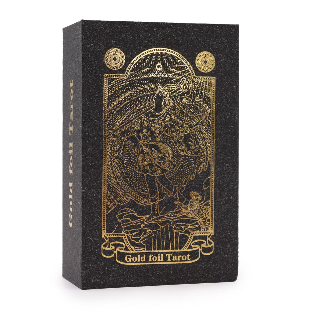 Luxury gold foil tarot card set with guidebook in gift box edition