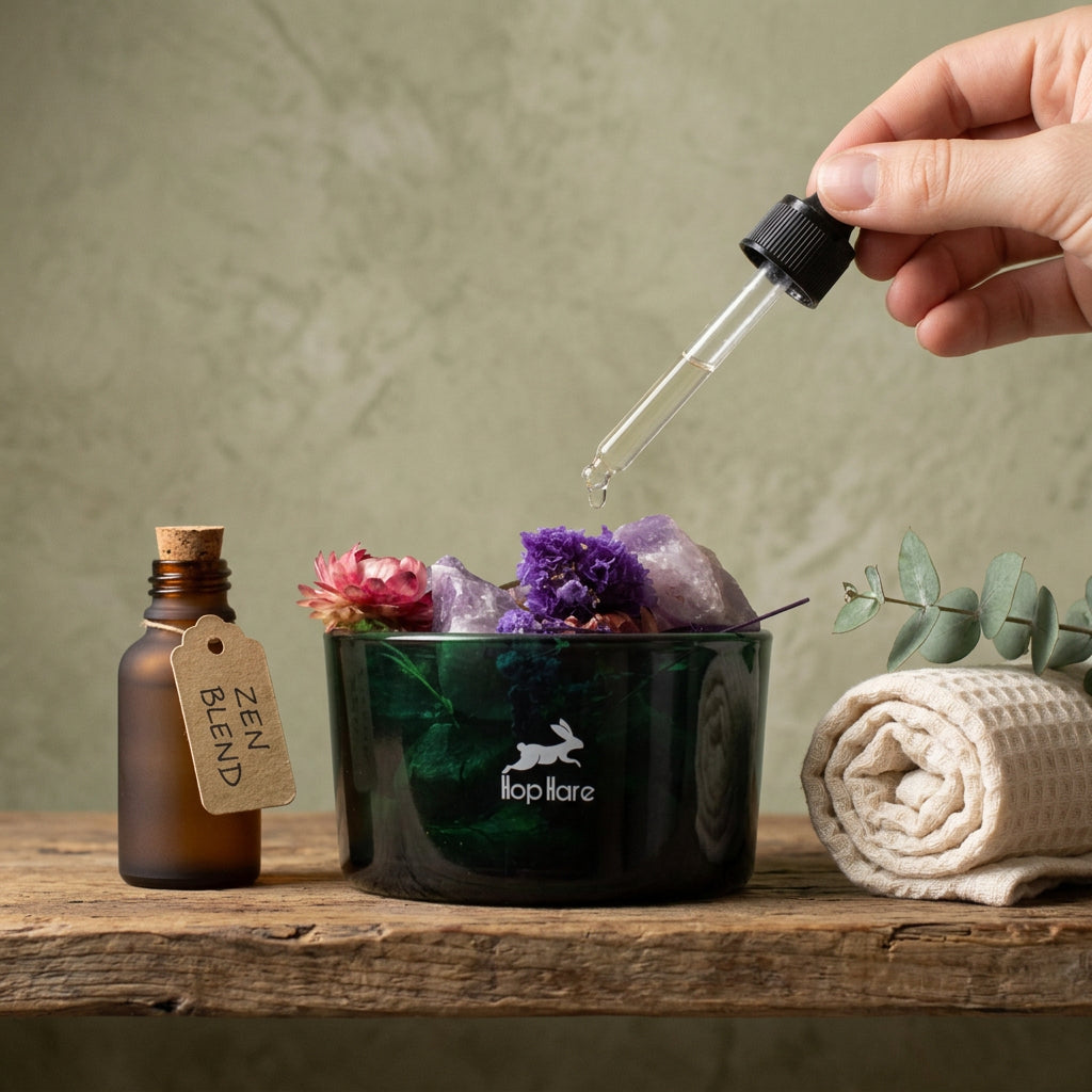 Hop Hare Diffusing Crystals & Floral Set – The Moon (Amethyst) | CardsAmoreStore