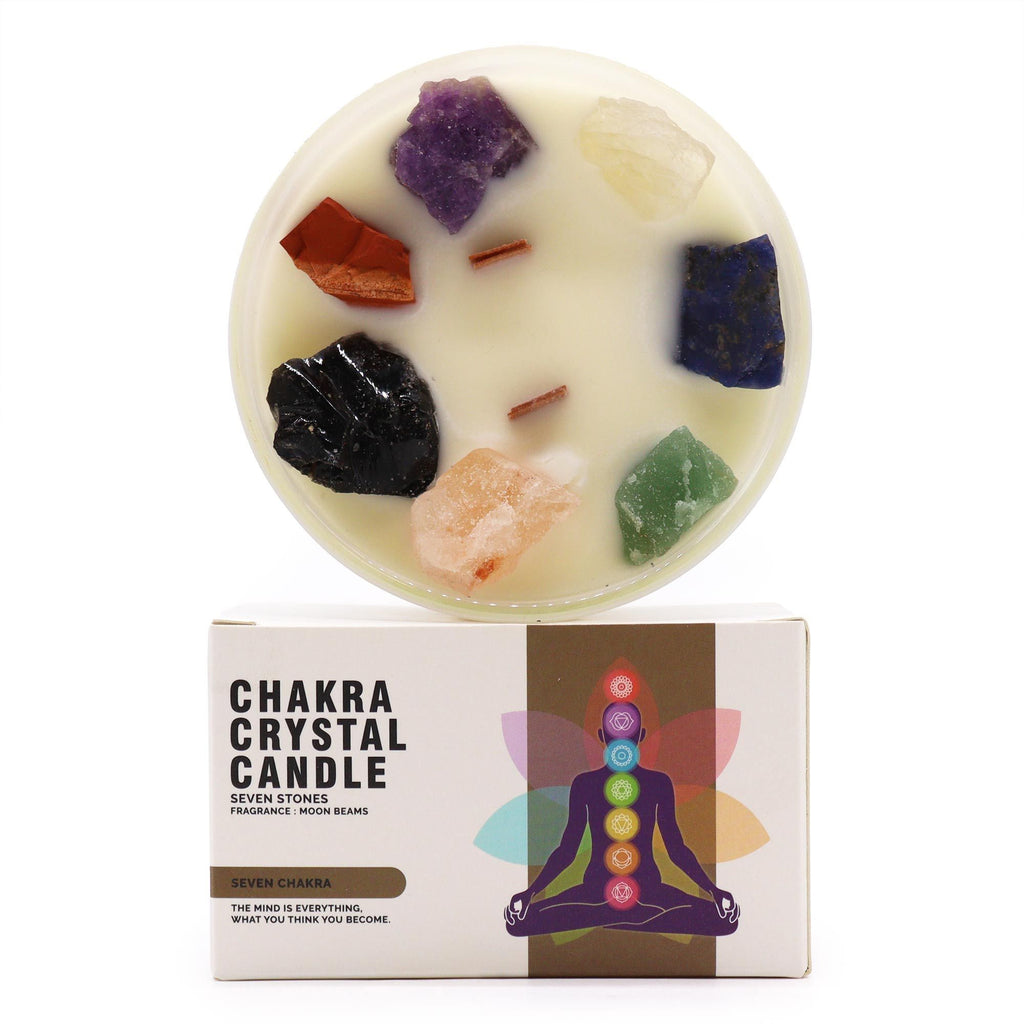 Large Seven Chakra Crystal Candle – Seven Chakra (Harmony) | CardsAmoreStore