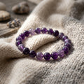 Amethyst power bracelet – purple crystal beads for calm and emotional clarity