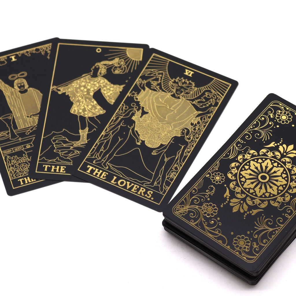 Luxury gold foil tarot card set with guidebook in gift box edition