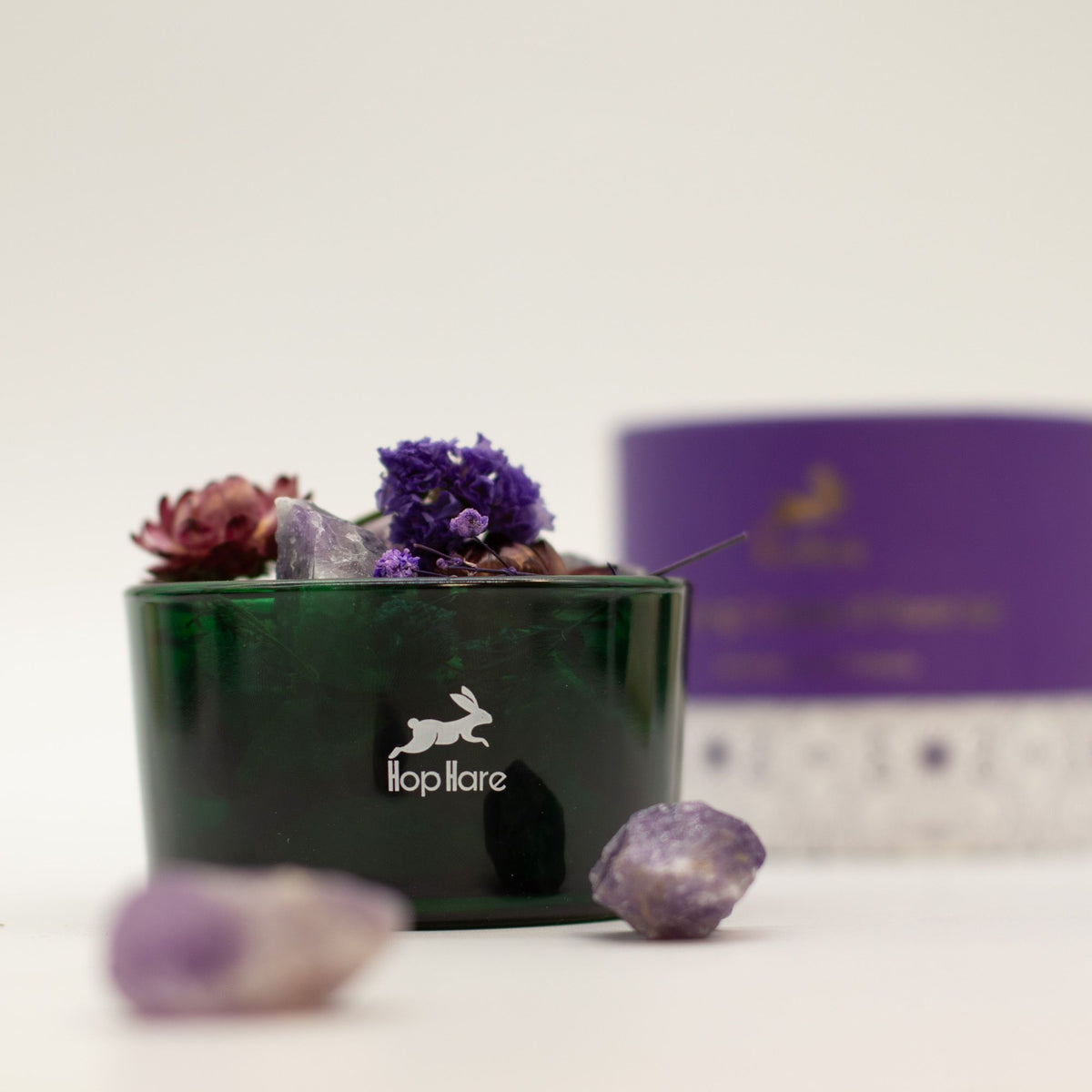 Hop Hare Diffusing Crystals & Floral Set – The Moon (Amethyst) | CardsAmoreStore