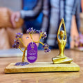 Gemstone Yoga Garden - Sukhasana Pose - Amethyst - Tilted Tree | CardsAmoreStore