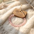 Rose quartz power bracelet – soft pink crystal beads for love and compassion