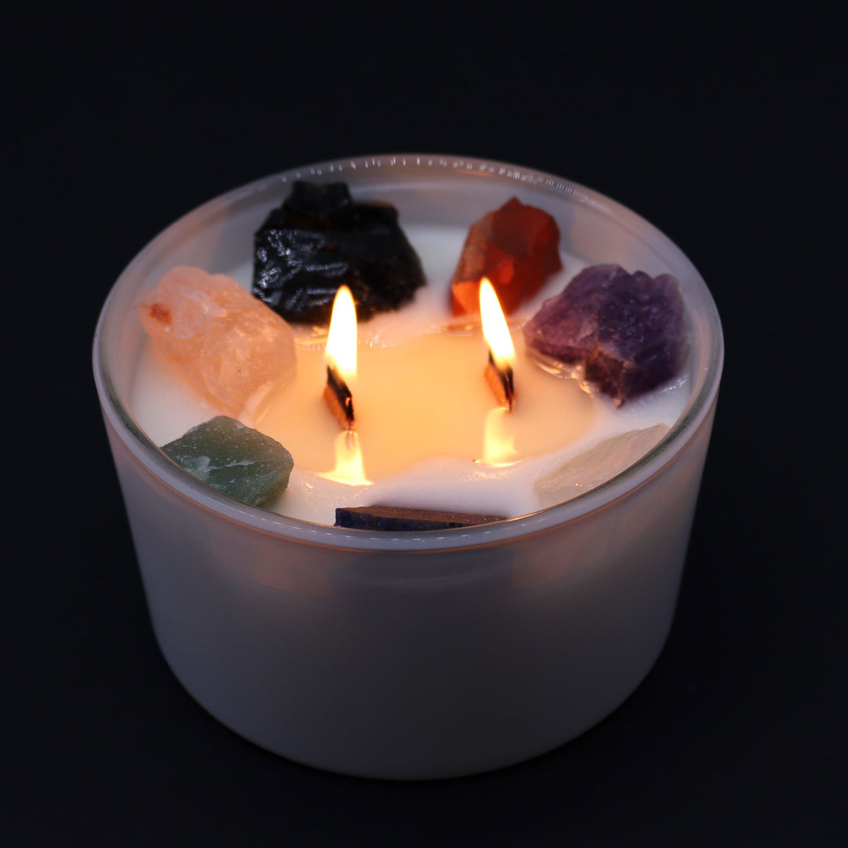 Large Seven Chakra Crystal Candle – Seven Chakra (Harmony) | CardsAmoreStore