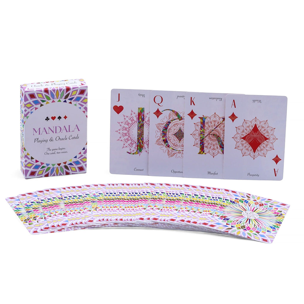 Mandala Playing & Oracle Cards – Kaleidoscope Symmetry | CardsAmoreStore