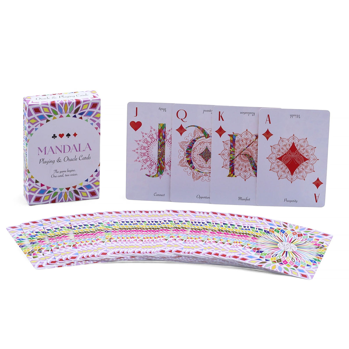 Mandala Playing & Oracle Cards – Kaleidoscope Symmetry | CardsAmoreStore