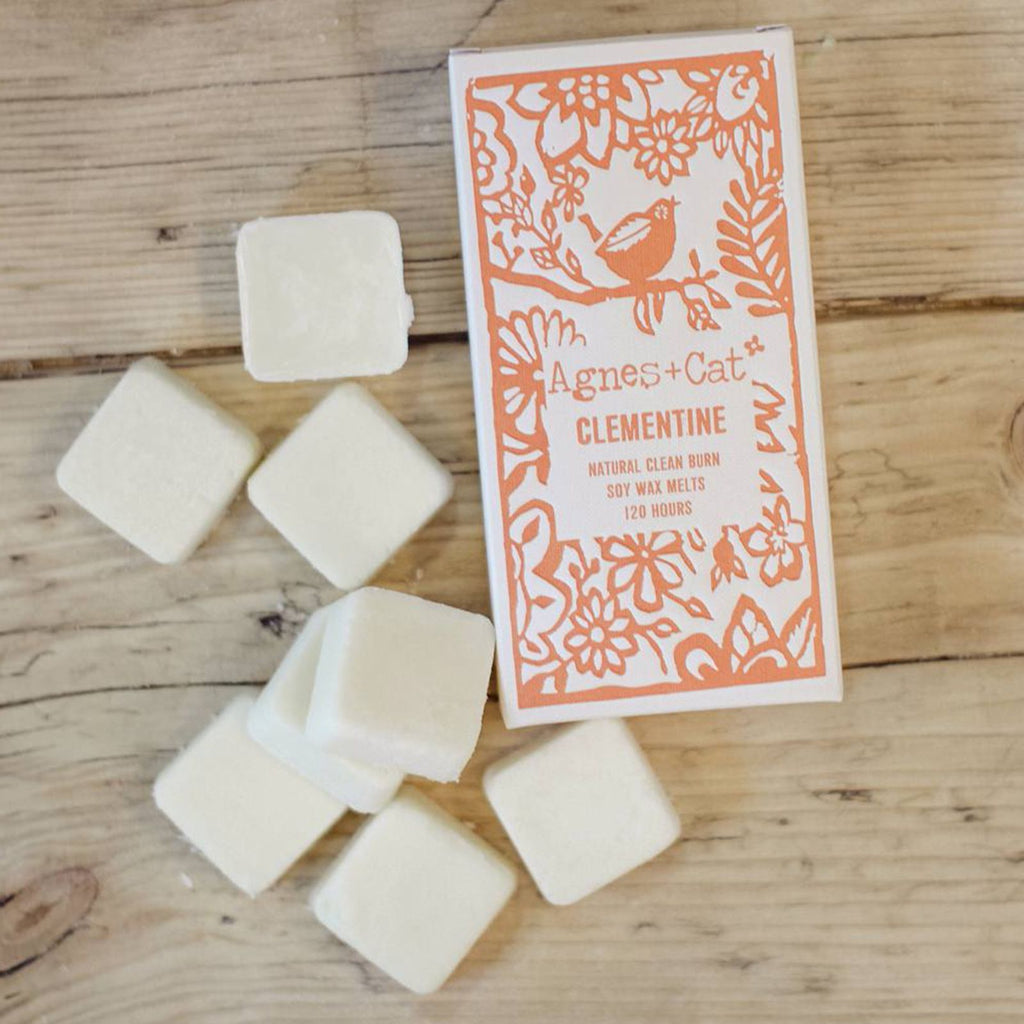 Agnes + Cat soy wax melts – fresh clementine citrus fragrance