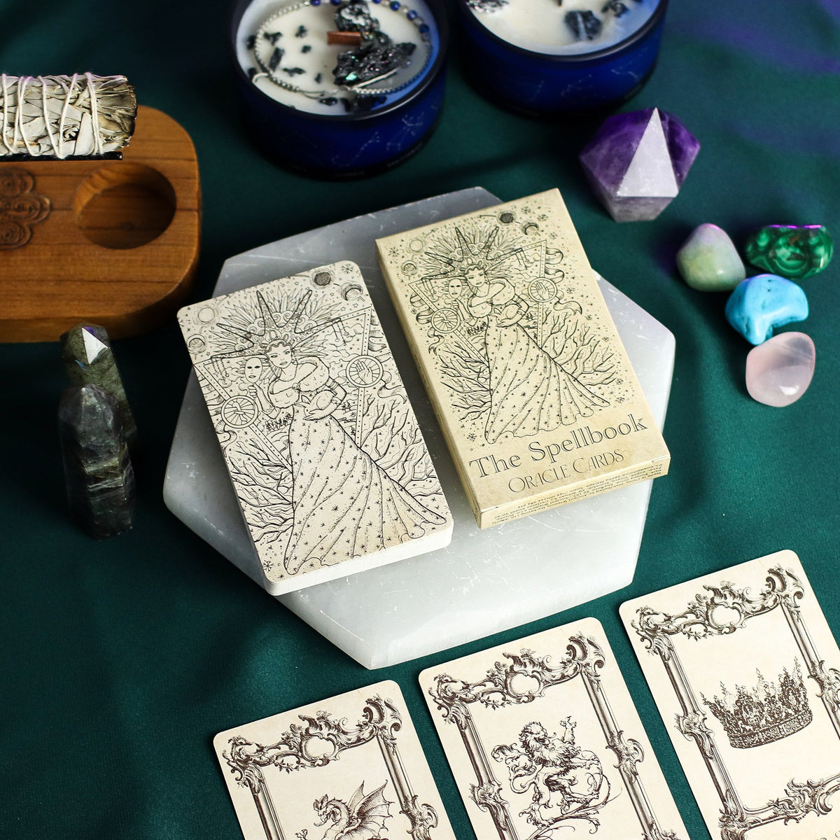 The Spellbook Oracle Cards- Witchcraft Deck | CardsAmoreStore