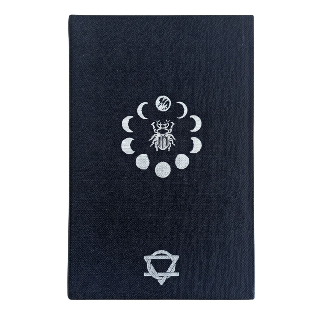 Black gratitude journal with silver lining – 120‑page mindfulness reflection notebook