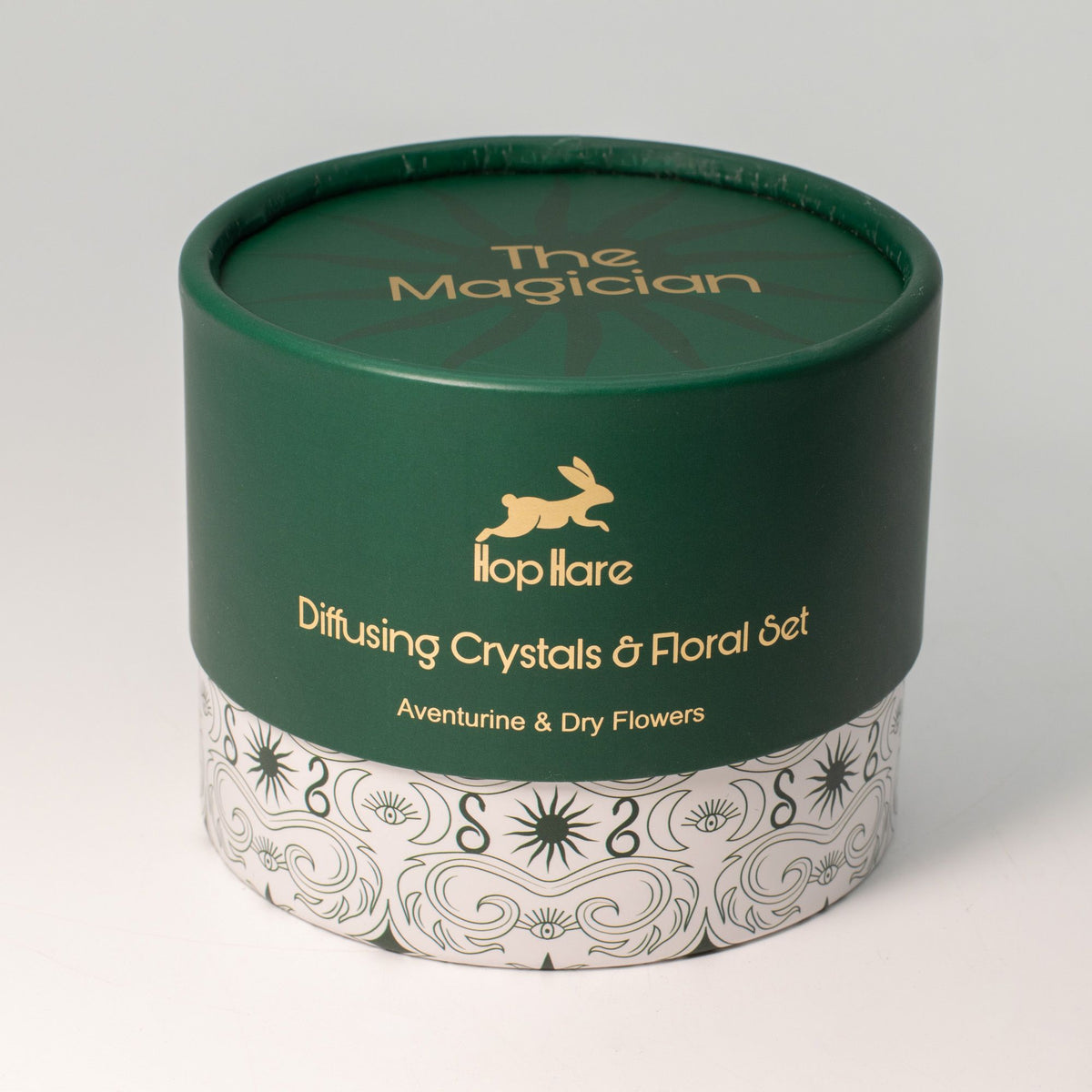 Hop Hare Diffusing Crystals & Floral Set – The Magician (Green Aventurine) | CardsAmoreStore