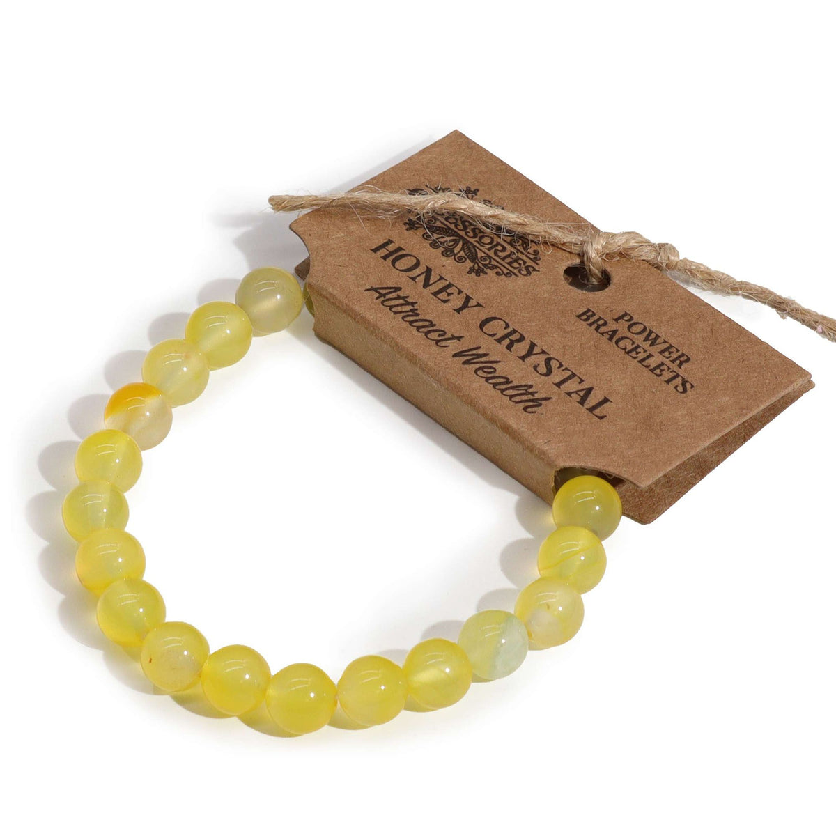 Honey crystal power bracelet – warm golden beads for confidence and positive energy