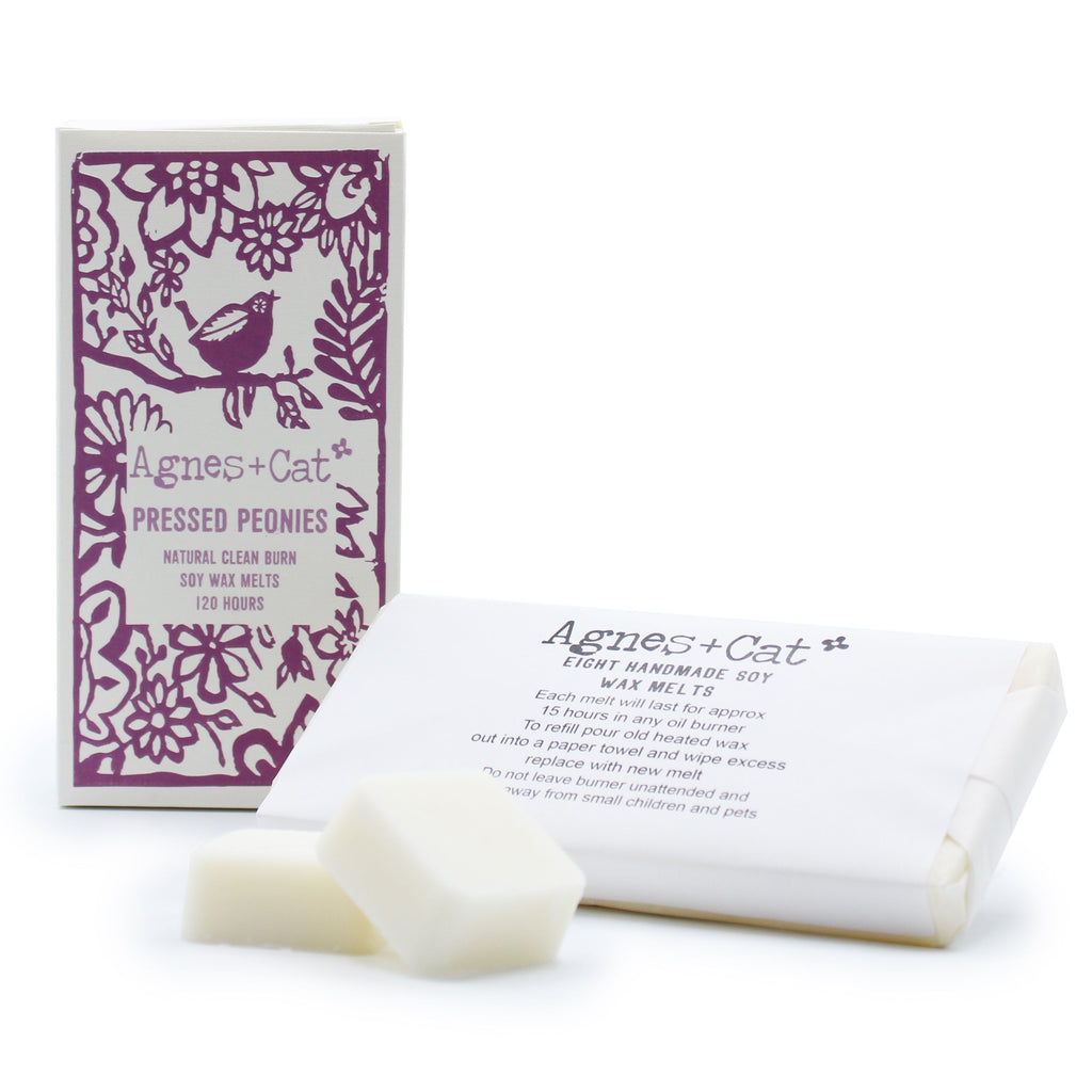 Agnes + Cat Box of 8 Soy Wax Melts - Pressed Peonies | CardsAmoreStore