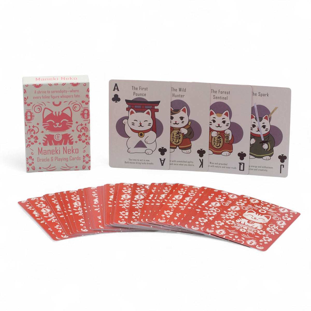 Fortune Cats Playing & Oracle Cards- Maneki Neko Deck | CardsAmoreStore