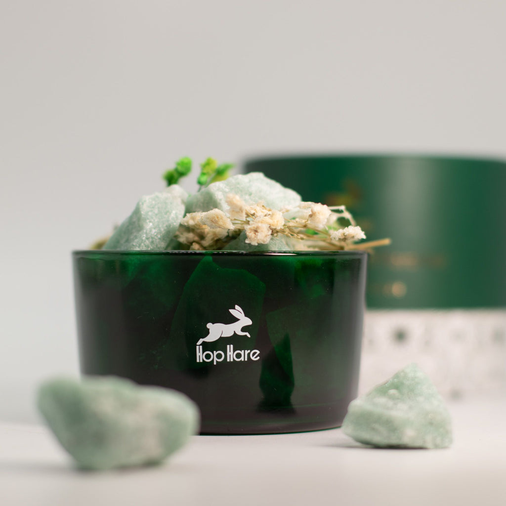 Hop Hare Diffusing Crystals & Floral Set – The Magician (Green Aventurine) | CardsAmoreStore