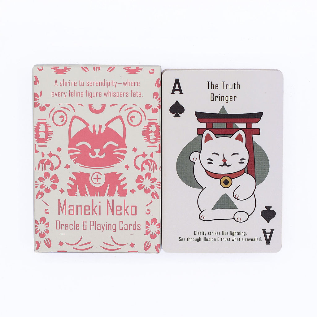 Fortune Cats Playing & Oracle Cards- Maneki Neko Deck | CardsAmoreStore