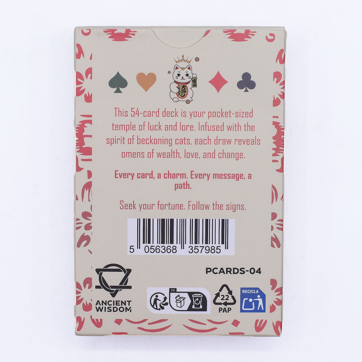 Fortune Cats Playing & Oracle Cards- Maneki Neko Deck | CardsAmoreStore