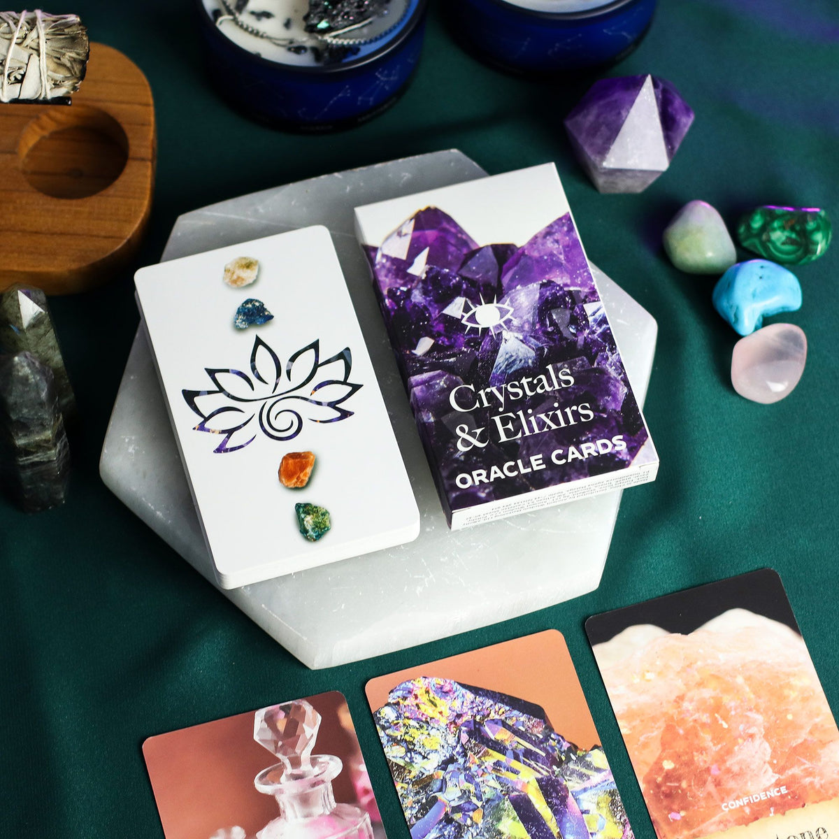 Crystals & Elixirs Oracle Cards – Healing Energy Deck | CardsAmoreStore