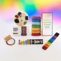Chakra healing bundle with candle, bracelet, incense and bath fizzers for full chakra alignment