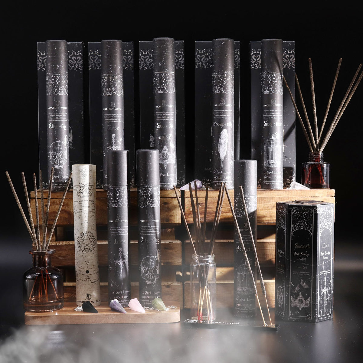 Love witch spell incense with rose quartz pendulum – heart‑opening romantic energy ritual