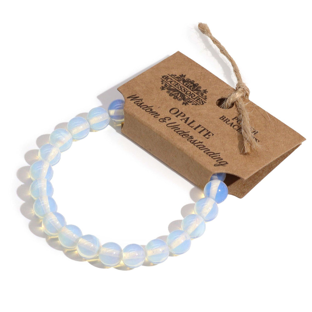Opalite power bracelet – milky iridescent crystal beads for emotional balance