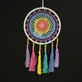 Small pastel rainbow dream catcher – colourful handmade décor for peaceful sleep